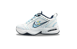 Nike Кроссовки Air Monarch 4, увеличивающие рост, износостойкие, нескользящие, низкие, массивные, унисекс, белые, синие 415445-102(team235-冰淇淋小狗) | white