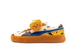 Puma Низкие нескользящие кроссовки для скейтбординга Smash Platform Milk Cool Bear, женские, черные, бежево-желтые 366488-03(team159-奶酷小熊女款黑米黄) | black rice yellow