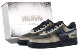 Nike Кроссовки для скейтбординга Air Force 1 с противоскользящим износостойким верхом, унисекс, черно-коричневые cw2288-001（team144-暗夜骑士） | black brown