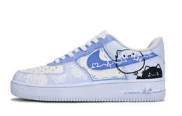 Nike Кроссовки Air Force 1 с низким верхом, устойчивые к истиранию, для скейтбординга, унисекс, синие, белые, черные cw2288-111(team171-男女同款告白气球蓝) | blue white black