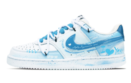 Nike Кроссовки для скейтборда Court Vision 1 с низким верхом, устойчивые к истиранию и скольжению, унисекс, белые, синие cd5463-101（team398-相思） | white blue