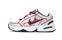 Nike Кроссовки Air Monarch 4 с амортизацией, противоскользящие и износостойкие, увеличивающие рост, низкие, массивные, унисекс, красные 415445-102（team640锦树银铃） | red
