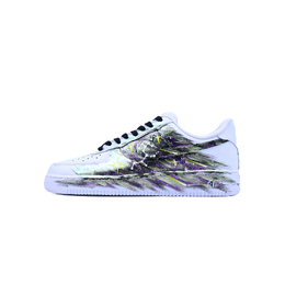 Nike Кроссовки для скейтбординга Air Force 1 Starlit Dream с противоскользящим покрытием, износостойкие, унисекс, фиолетово-зеленые cw2288-111（team779-男女 星辰绮梦） | purple green