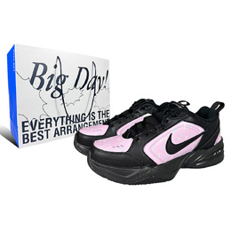 Nike Низкие кроссовки Air Monarch 4 с защитой от скольжения, износостойкие, унисекс, черно-розовые 415445-001（team187-暗黑甜酷派） | black pink