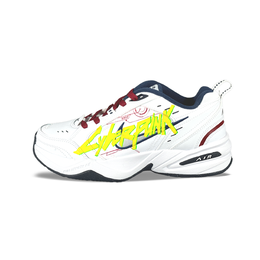 Nike Кроссовки Air Monarch 4 Slip Resistant Low Top Chunky унисекс, белые, желтые 415445-102（team1005-赛博朋克） | white yellow