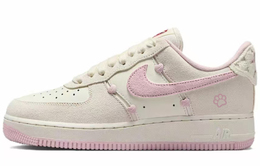 Nike Кроссовки для скейтбординга Air Force 1 Gentle Bear с антискользящим покрытием, износостойкие, женские, розовые, белые hv5992-111(team732-温柔熊） | pink white