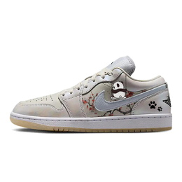 Jordan Баскетбольные кроссовки Air 1 Vintage, женские, низкие, белые/коричневые hf4080-001(team56-腊梅悠悠熊) | brown
