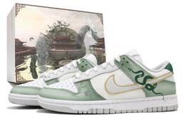 Nike Кроссовки для скейтбординга Dunk с противоскользящим износостойким верхом, унисекс, белые, зеленые hf0730-160(team24-男女青蛇传说s-box) | white green