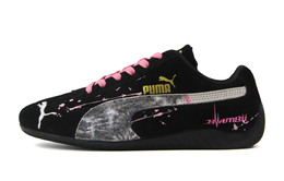 Puma Кроссовки Speedcat с противоскользящим покрытием, износостойкие, повседневные, унисекс, черно-розовые 398846-01(team963-初粉) | black pink