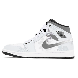 Jordan 1. Баскетбольные кроссовки Joy Lemon с износостойкой амортизацией, винтажные, унисекс, серебристо-белые dq8426-001(team778-银蛇报福) | silver white