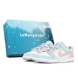 Nike Кроссовки для скейтбординга Dunk Joy Lemon с противоскользящим покрытием, износостойкие, женские, белые, синие, розовые dd1503-103(team399-甜蜜盛夏s-box) | white blue pink