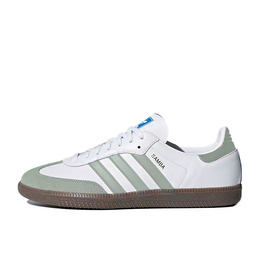 Adidas Кроссовки для скейтбординга SAMBA OG с противоскользящим износостойким верхом, унисекс, белые, зеленые b75806(team579- 绿林 ) | white green