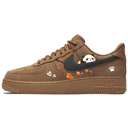 Nike Кроссовки для скейтбординга Air Force 1 с антискользящей амортизацией, низкие, унисекс, коричневые cj9179-200(team366-橘朵熊猫) | brown