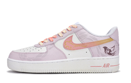 Nike Кроссовки для скейтбординга Air Force 1, унисекс, низкие, оранжево-розовые cw2288-111(team171-男女同款喜事桃桃) | white purple orange pink
