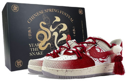 Nike Кроссовки для скейтбординга Air Force 1 с противоскользящим покрытием, износостойкие, женские, красные dx2678-100(team-726锦麟焰舞-sbox) | red