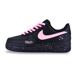 Nike Кроссовки для скейтбординга Air Force 1 с противоскользящим износостойким верхом, женские, черно-розовые dd8959-001(team618 摩羯座少女 ) | capricorn black pink