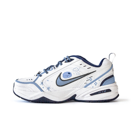 Nike Кроссовки Air Monarch 4 с защитой от скольжения, износостойкие, низкие, массивные, унисекс, белые, синие 415445-102 (team746-雾城) | white blue
