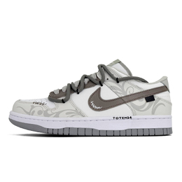 Nike Кроссовки для скейтбординга Dunk Anti Slip, износостойкие, унисекс, белые, коричневые dd1391-103（team563解构 高级） | white brown