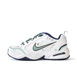 Nike Низкие кроссовки Air Monarch 4 с защитой от скольжения, износостойкие, массивные, унисекс, белые, зеленые 415445-102(team354-甜喘) | white green