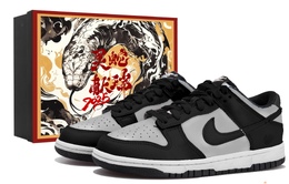 Кроссовки для скейтбординга Dunk Shock Absorbers Low Top унисекс, черные, серые Nike, Black Gray dd1391-100(team拾玖-极简浅灰s-box） | black gray