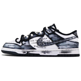 Nike Кроссовки для скейтбординга Dunk Ruins Dust, устойчивые к истиранию, низкие, унисекс, черные dd1391-100（team875-废墟尘土） | black