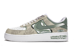 Nike Кроссовки для скейтбординга Air Force 1 Inen Emerald Green Journey с противоскользящим износостойким низким верхом унисекс бело-зеленого цвета cw2288-111(team171-男女同款翠茵之旅) | white green