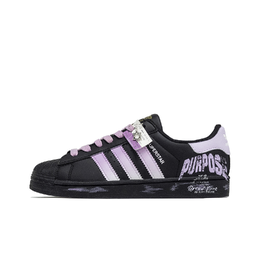 Adidas Кроссовки для скейтбординга SUPERSTAR Chen Gwynn с антискользящим покрытием, износостойкие, унисекс, фиолетово-черные eg4959(team800-格温) | purple black