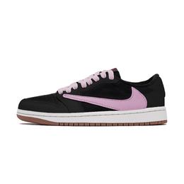 Jordan Баскетбольные кроссовки Travis Scott X Air 1 Vintage, унисекс, низкие, черно-фиолетовые dz4137-700（team肆叁柒-纯黑紫倒钩） | black purple