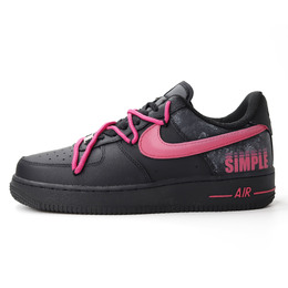 Nike Кроссовки Air Force 1 для скейтбординга, износостойкие, низкие, унисекс, черные cw2288-001（team704-国风云雾） | black