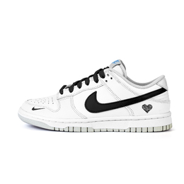 Nike Кроссовки для скейтбординга Dunk White Rabbit Spiral Small Flower с нескользящей подошвой, износостойкие, женские, белые, черные hf0023-100(team676-白兔涡) | white black