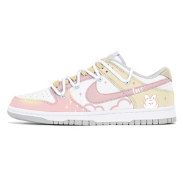 Nike Кроссовки для скейтбординга Dunk Joy Lemon с противоскользящим эффектом, женские, белые, розовые dd1503-103(team399-小兔心事) | white pink
