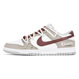 Nike Кроссовки для скейтбординга Dunk Slip с низким верхом, женские, белые, коричневые dd1503-103(team399-风暴夜曲) | white brown