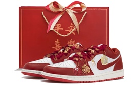 Jordan Баскетбольные кроссовки Air 1 Low Top женские, белые, красные fj3465-160 (team拾玖-美满良缘) | white red