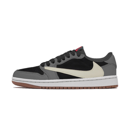 Баскетбольные кроссовки Travis Scott X Air 1 Vintage, унисекс, низкие, серые Jordan, Gray dz4137-700（team肆叁柒-米灰倒钩） | gray