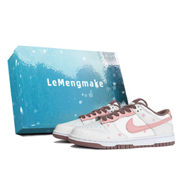 Nike Кроссовки для скейтбординга Dunk Joy Lemon с противоскользящим эффектом, женские, коричневые, белые, розовые fz3611-208(team399-云顶奶霜s-box) | brown white pink
