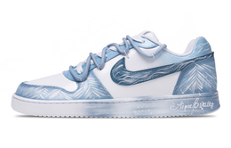 Nike Кроссовки для скейтбординга EBERNON Listen To Catkin Coverage Low Top, женские, сине-белые aq1779-100(team691-听风絮) | blue white