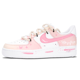 Nike Кроссовки Air Force 1 Low Top для скейтбординга, унисекс, розовые dd8959-100（team883-春暖） | pink