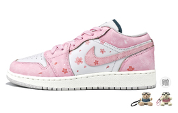 Jordan Баскетбольные кроссовки Air 1 Low Top Vintage унисекс розово-белые fq7687-300(team1053-樱落繁花) | pink