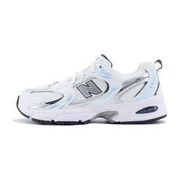 New Balance Кроссовки NB 530 с низким верхом, износостойкие, повседневные, унисекс, белые, серебристые mr530sg（team448-蓝） | white silver