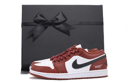 Jordan Баскетбольные кроссовки Air 1 Anti Slip, износостойкие, низкие, винтажные, унисекс, черные, красные hf3148-102(team拾伍-男女同款红黑sbox) | black red
