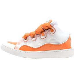 Lanvin Кроссовки Curb Skateboard женские, белые, оранжевые fm-skrk11-glos-a22女 | white orange