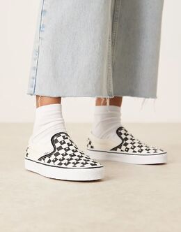 Кроссовки Vans Classic Slip-On черного и белого цветов с отделкой стразами 149960405 | black