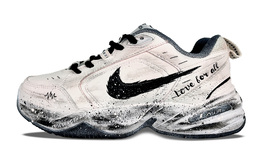 Nike Кроссовки Air Monarch 4 Coverage Low top Chunky унисекс, белые, черные 415445-102(team115-混沌之旅) | white black