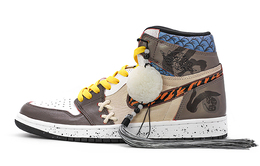 Jordan Баскетбольные кроссовки Air 1 Retro High OG с высоким берцем, винтажные, унисекс, оранжево-коричневые 555088-603(teamm-玉坠黑白灰)