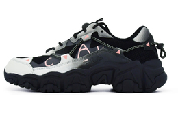 Fila Кроссовки Cat Claw с противоскользящим и износостойким дышащим эффектом, повседневные, унисекс, черно-белые 1jm02570g-001（team435-猫步轻音） | black white