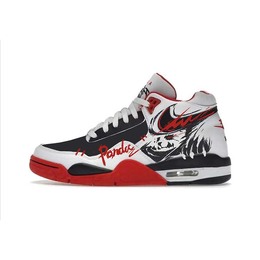 Nike Баскетбольные кроссовки Flight Legacy с нескользящей подошвой, винтажные, унисекс, черные, красные, белые bq4212-100(team571-极化熊猫) | black red white