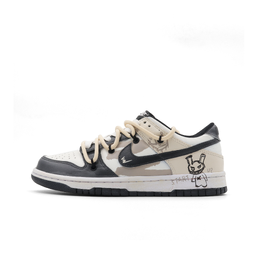 Nike Кроссовки для скейтбординга Dunk Egg-Smashing Doll Trendy Play Tribe с низким верхом, износостойкие, унисекс, коричневые, черные dd1391-100(team89-潮玩部落) | brown black