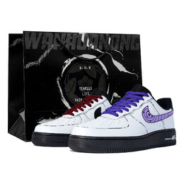 Nike Кроссовки Air Force 1 Slip Low Top для скейтбординга унисекс, красные, фиолетовые, разные цвета cw2288-001(team113-白衣s-box) | red purple mismatched
