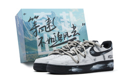 Nike Кроссовки для скейтбординга Air Force 1 с противоскользящим износостойким верхом, унисекс, серо-черные cw2288-001(team575-末日玩家) | gray black
