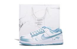 Nike Кроссовки для скейтбординга Dunk с антискользящим покрытием, износостойкие, унисекс, светло-голубые dv0833-106(team59-男款白蓝二sbox) | light blue